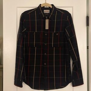J Crew - NWT- Long Sleeve Mid Weight Flannel - Size Small - Slim Fit